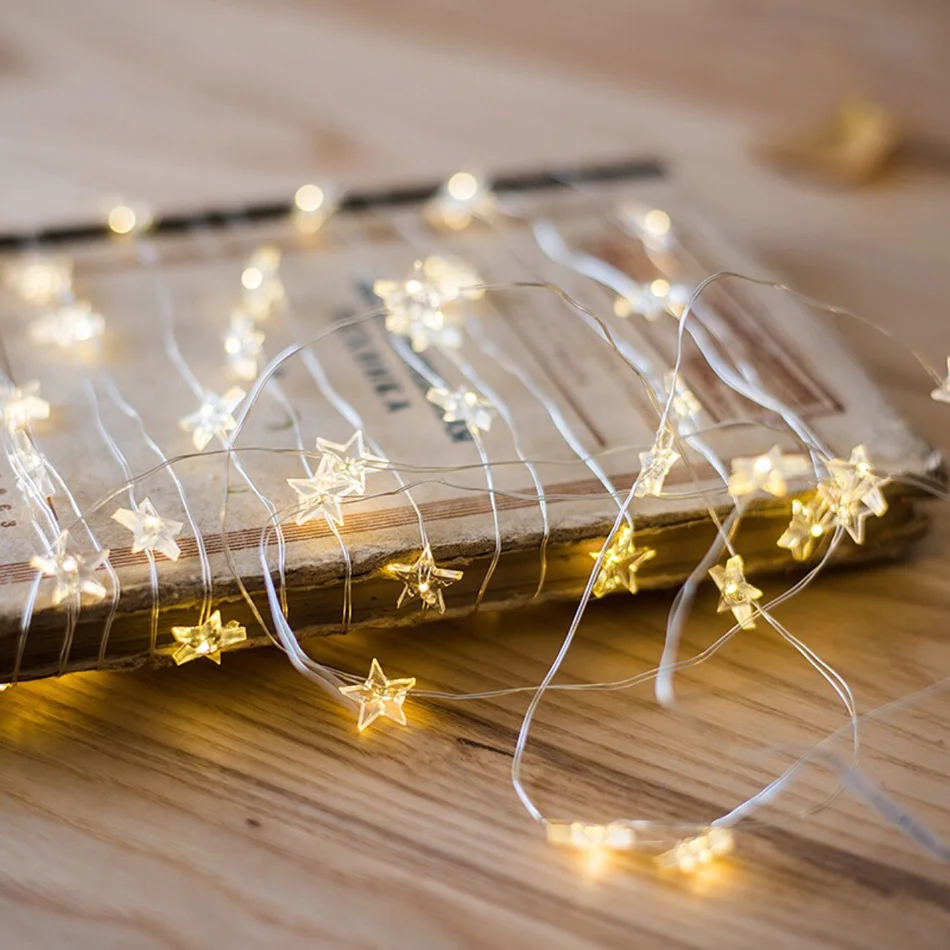

Lovely Copper Wire String Lights LED Powered by AA battery,Star Led Fairy Light,Children's room light Decoration, holiday Light