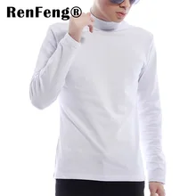 Зимняя водолазка новое поступление с длинный рукавом, Мужской нижнее бельё для девочек знаменитая одежда известного бренда плюс размеры 95% хлопок для мужчин майка Базовая рубашка