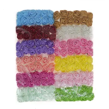 

2cm Tiny Mini Foam Rose 144Pcs/Lot Mix Color Silk Flower Heads For Crafting Small Artificial Roses Flowers Home Wedding Decor