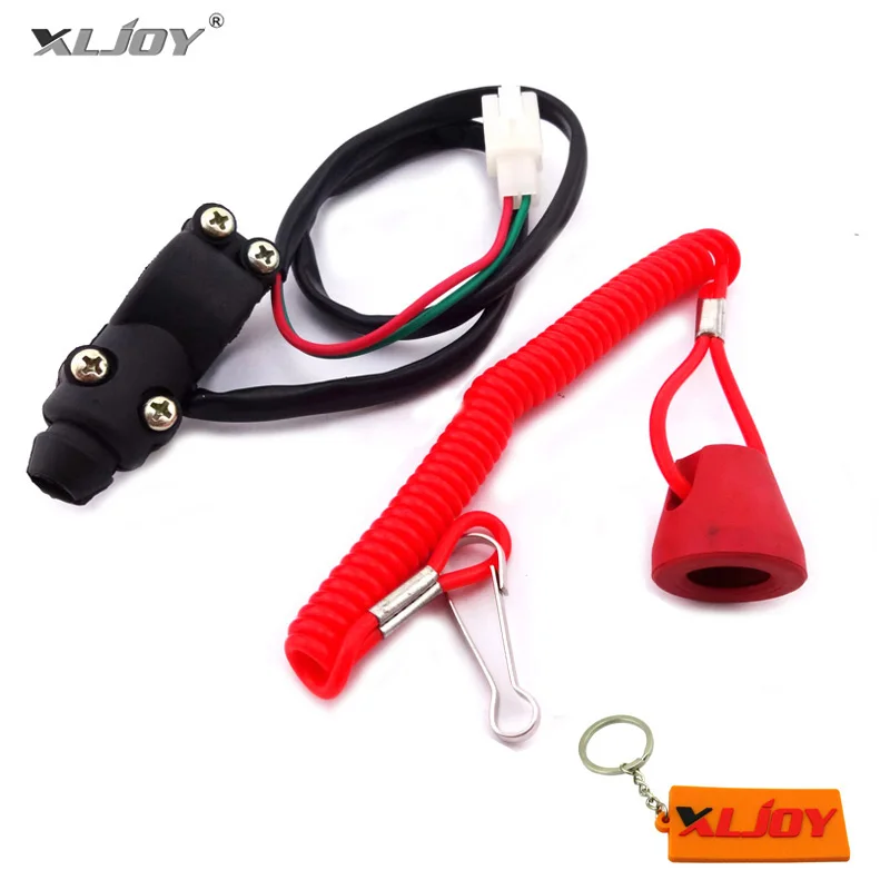 

XLJOY Engine Motor Scooter Kill Stop Tether safety Switch Push Button For 2 stroke Pocket Mini Dirt Bike ATV Quad TRX