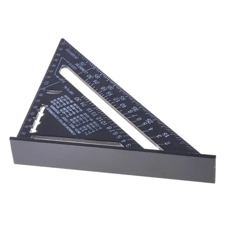 7 дюймов 12 дюймов алюминиевый сплав метрический треугольник линейка для деревообрабатывающих инструментов скорость квадратный угол линейка транспортир измерительный инструмент