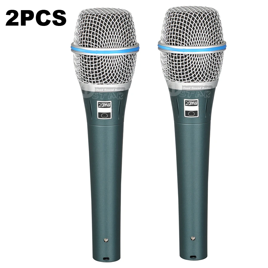 

2Pcs BETA87C Handheld Dynamic Mic Wired Microphone Professional Singing KTV Karaoke System Audio Mixer DJ BETA 87A BETA87A Mike