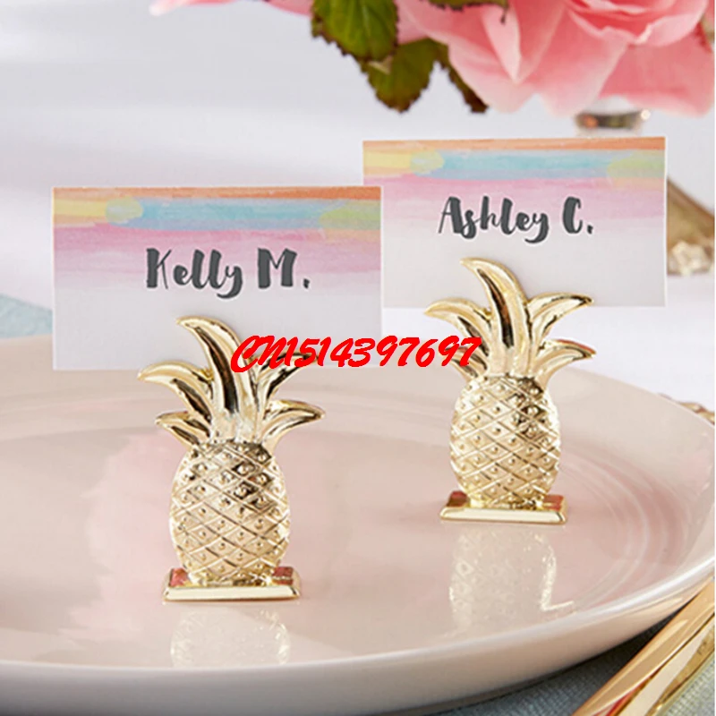 Мини Золотой ананас рассадочная карточка имя владельца номер меню стенд для свадьбы пользу партии вечеринку украшения FF18070204