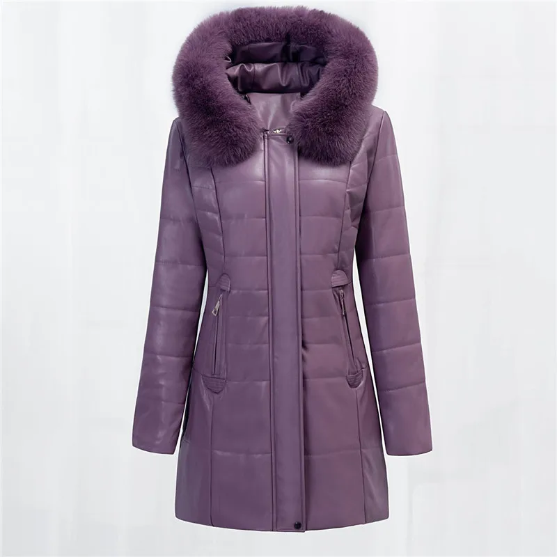 Goede Winter Vrouwen Bovenkleding 2018 Nieuwe Middelbare Leeftijd Bontkraag Vrouwelijke Katoenen Jas Mid Lange Dikke Grote Maat Hooded Dames Parka cw041