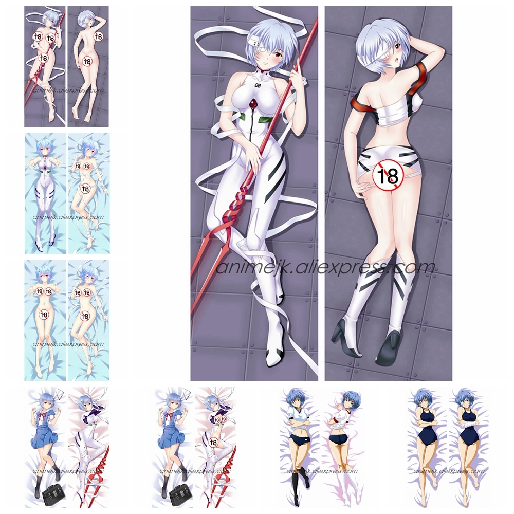 

Anime JK Neon Genesis Evangelion NERV EVA Ayanami Rei Dakimakura Body Pillowcase Girl Hug Pillow Cover Case Home Bed Decor