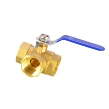 " BSP внутренняя резьба т-порт трехходовой латунный шаровой кран для воды, нефти, воздуха, газа