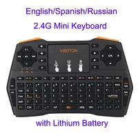 Mini Handheld Keyboard 2.4G Wireless English/Spanish/Russian Touchpad Mouse Gaming Keyboards for Laptop PC Smart TV Android TV 