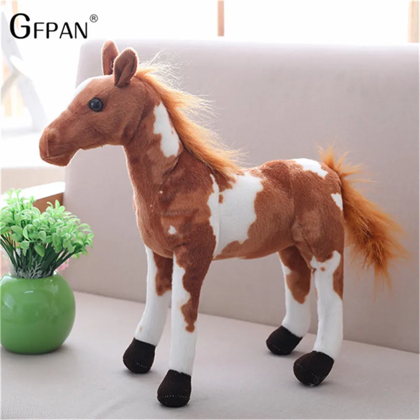 75 см Моделирование лошадь моделирование чучело плюшевые куклы Высокое качество Классическая Игрушка огромный размер Волшебный подарок для детей