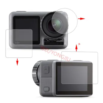 

Newest For DJI OSMO ACTION Screen Tempered Film Sports Camera Protective Film Set Pocket Camera Accessories Screen Protector