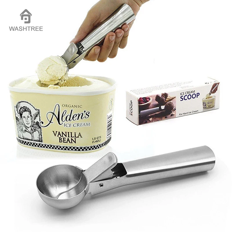 Ice Cream Scoop German Stainless Steel Fruits Cookie Dough And Water