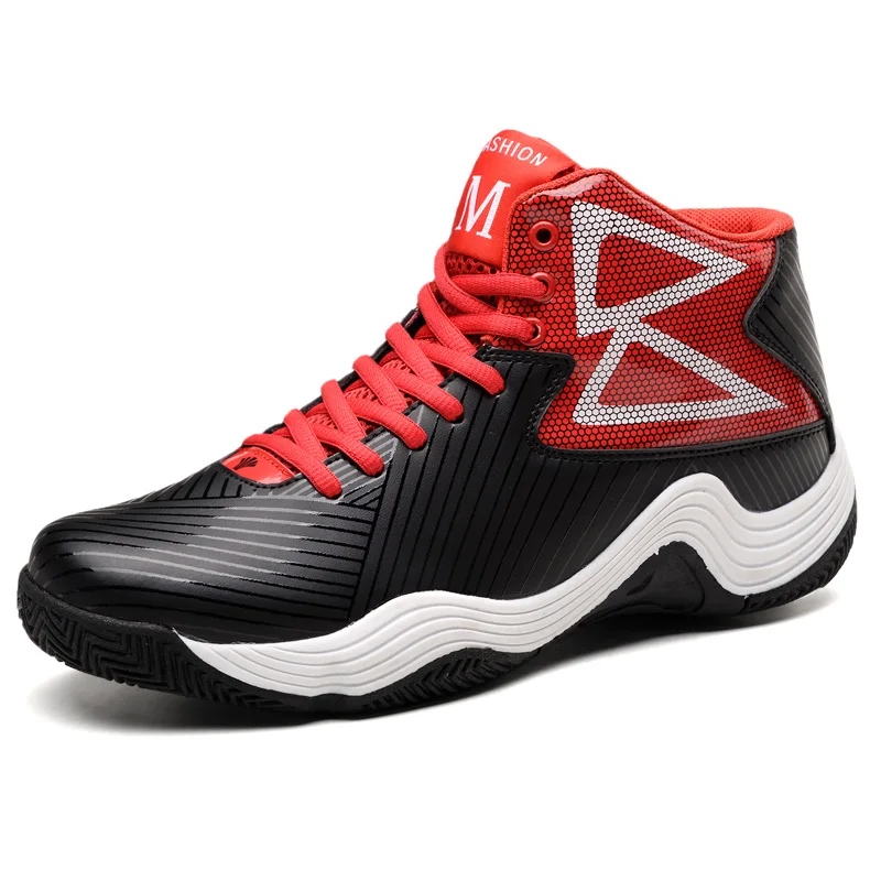 

Sufei Men Basketball Shoes Anti-Slip High Top Sports Sneakers Comfortable Cushioning Outdoor Athletic Boots