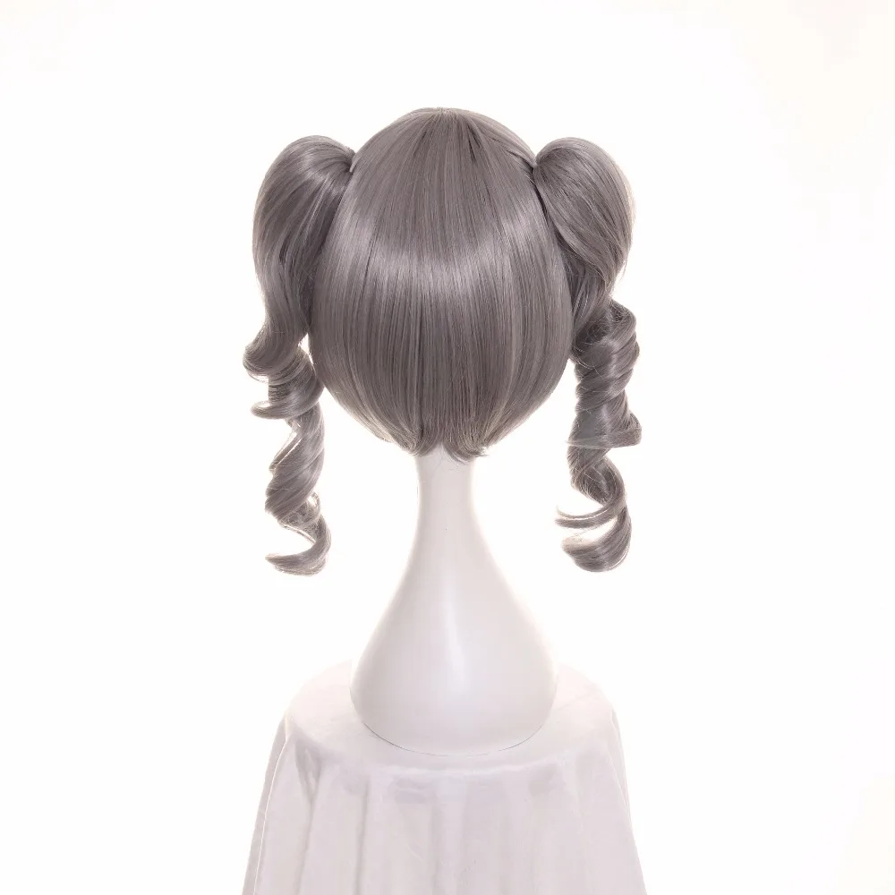 Ccutoo 1" /35 см Idol master для Золушки, на день рождения доступен канзаки Ранко серый кудрявый синтетический парик для косплея волосы с чипом хвостики