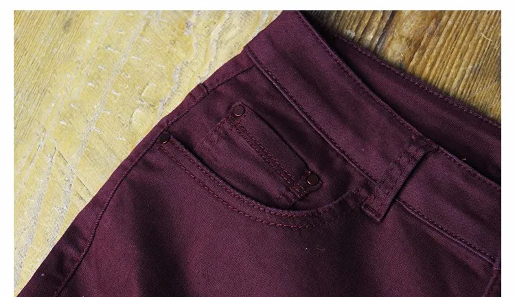 Рваные высокой талией Джинсы для женщин эластичный джинсовые узкие брюки полной длины Тощий прикладом Push Up мода лето пикантные Для женщин Джинсы для женщин
