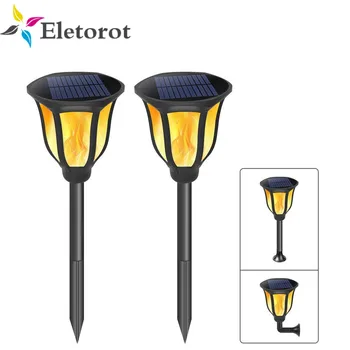 

LED Solar Flame Flickering Lawn Lamp Realistic Dancing Flame Light Waterproof Outdoor Solar Panel Garden Decor Flame Lamp
