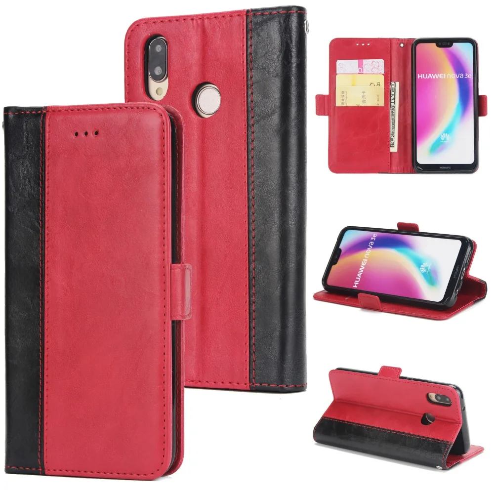 For Huawei P20 Lite Case Cover Vintage Flip Wallet Magnetic Closure Kickstand Phone Shell for Pro Funda | Мобильные телефоны и
