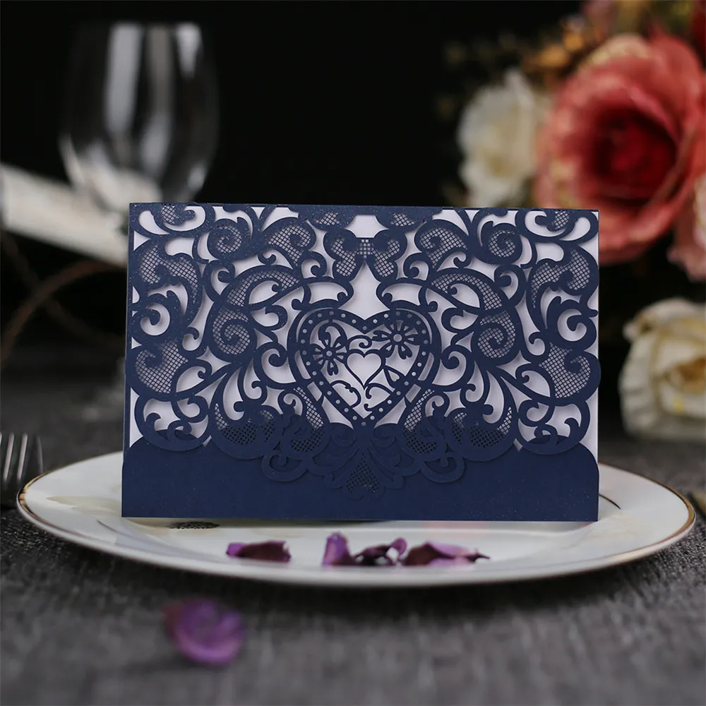  10Pcs Delicate Carved Romantic Wedding Party Supplies Decor Invitation Card Envelope Luxury Wedding - 4.00004E+12