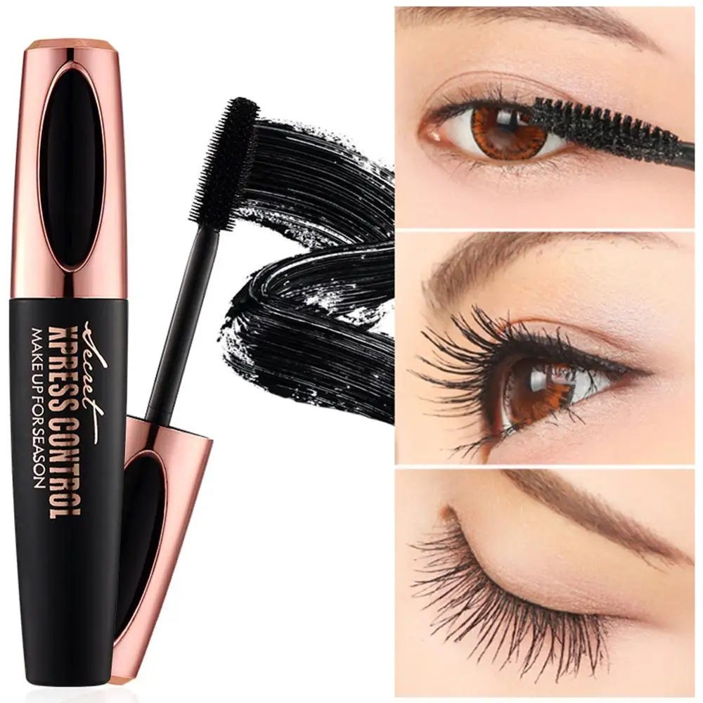 4DSilk Fiber Lash Mascara Водостойкая тушь для наращивания ресниц Черная Толстая Удлиняющая косметика для ресниц завитые ресницы