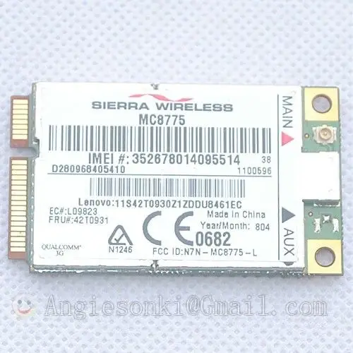 

UNLOCKED Sierra MC8775 3G Module WCDMA 7.2 Mbps FRU: 42T0931 42T0883 Wireless Network Card for IBM Thinkpad T61 X61S X300 R61