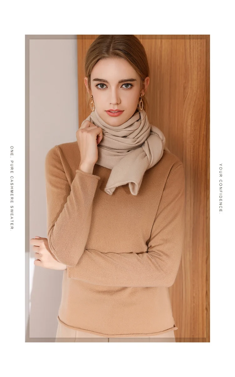 SZDYQH High-quality cashmere scarf 40*180cm solid color women winter cashmere fashion women thick luxury shawl