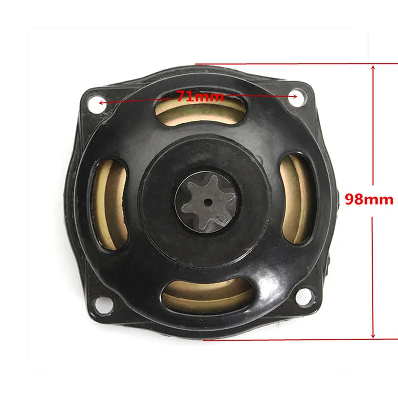 6 зубчатая коробка передач передняя Звездочка боковая крышка сцепления боковая крышка черный блок сцепления подходит для 47-49CC мотоцикл