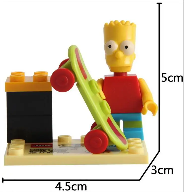 The Simpsons Anime Fiugres DIY Plastic Toy Dolls Kids Construction Toys Bricks Building Blocks Compatible With Lego 6pcs/lot The Simpsons Anime Fiugres DIY Plastic Toy Dolls Kids Construction Toys Bricks Building Blocks Compatible With Lego 6pcs/lot