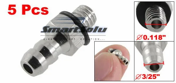 

Free shipping M3 Male Thread to 3mm 3/25" Pneumatic Tube Hose Mini Barb Fittings 5 Pcs