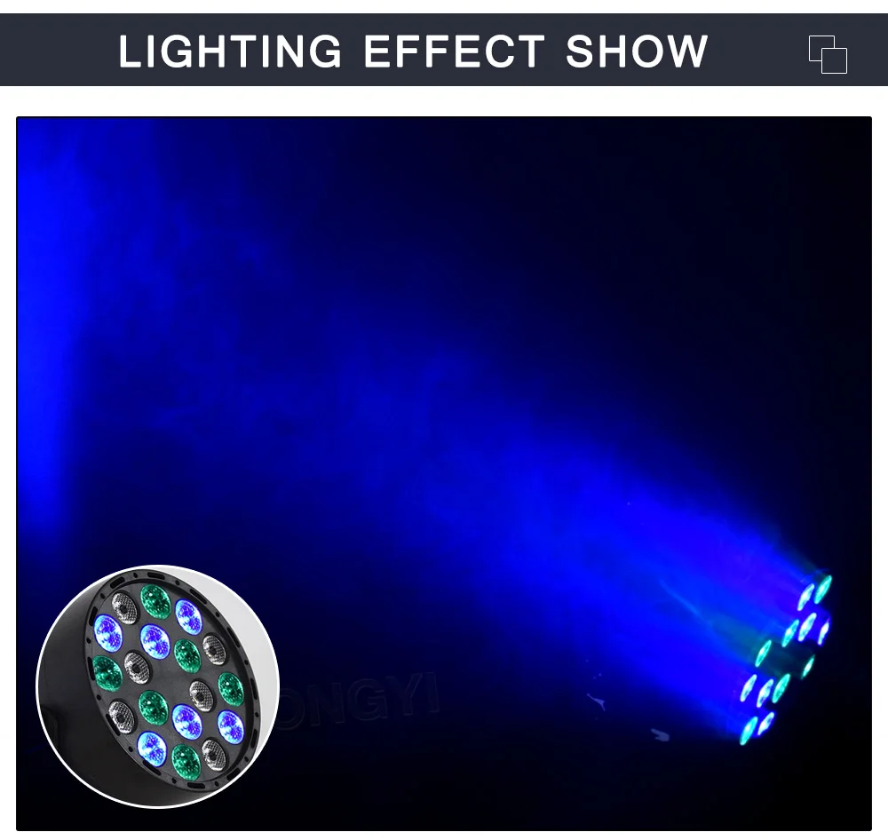 Светодиодный Par 18X3 W RGBW мини смешанный цвет мыть стены DMX контроллер светодиодный плоский сценический DJ