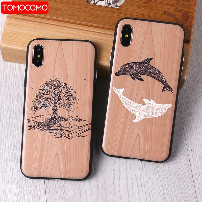 

imitative Wood Cover For 6 6Plus 7 7Plus 8 8Plus X XS Max 3D Relief Elephone Vintage Style Phone Cases Cover Capa Fundas