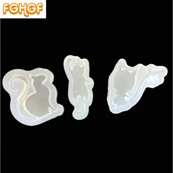 

3pcs Kawaii Cats Silicone Mold Decoration DIY Tool Epoxy Resin Cabochon Jewelry Mould Handmade Craft Flatback Accessories