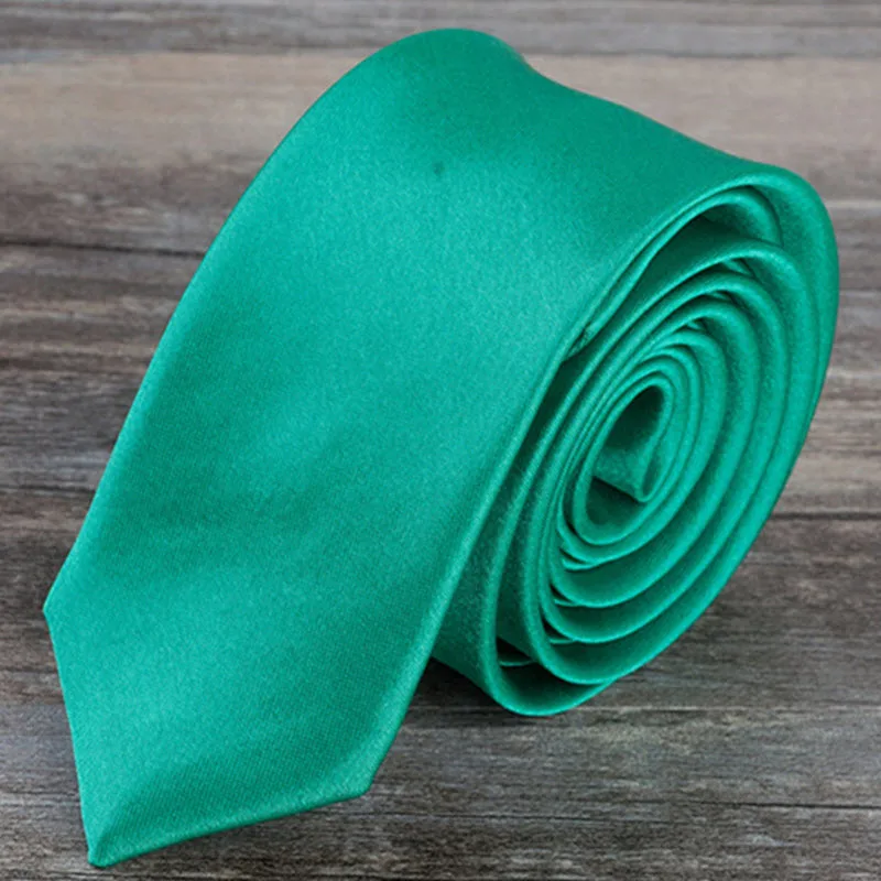 5 см мужские галстуки, Женские Простые галстуки, вечерние, свадебные смокинги, тонкий Блестящий галстук, обтягивающие галстуки, 50 цветов - Цвет: 44 green