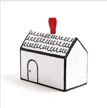 

50pcs/lot Special House Shape Wedding Candy Box Beautiful Birthday Cookie Box Creative Party Cake Box Decoration Gift Box