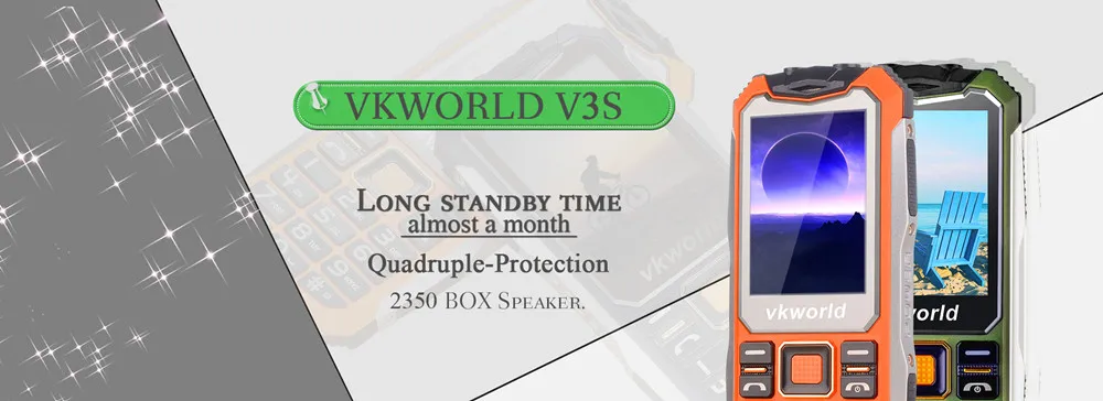 VKWorld Stone V3S водонепроницаемый мобильный телефон SPRD 6531D 2,4 дюймов Анти-низкая температура 2200 мАч длинный режим ожидания двойной светодиодный fm-радио