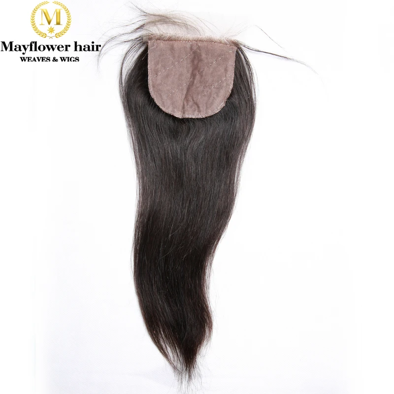 

Silk Base Top Lace Closure size: 4x4" Straight Hair Closure free parting bleached knot with baby hair natural color can be dye