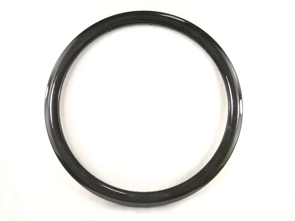 42mm asymmetric tubeless U shape road disc carbon rim 700c clincher offset disk gravel wheel 20 24 28 32 36 Holes