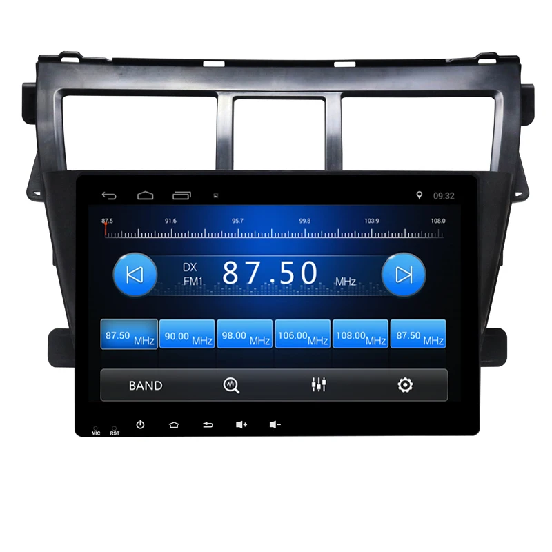 Cheap 9"Quad Core Android 6.0 1G RAM Car Radio for Toyota Vios 2009 2010 2011 2012 2013 with GPS Navigation steering wheel Free map 23