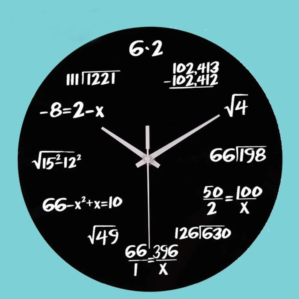 Творческие инженерные математические формулы круглые электронные настенные часы Гостиная Офис кварцевые отключить будильник 024 020 Y