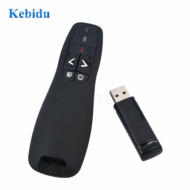 

kebidumei New Arrival handheld R400 Wireless Presenter Receiver Pointer Case Remote Control with Red Laser Pen