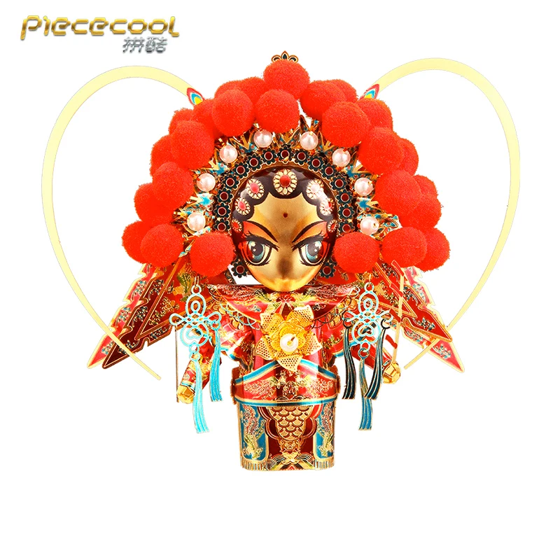 Piececool 3D металлическая головоломка фигурка игрушка MU GUIYING Peking Opera модель головоломка 3D модели подарок головоломки игрушки для детей взрослые