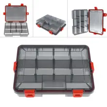 23 см x 18 см x 5 см 11 отсеков 4 замка рыболовные снасти Коробка для рыболовного крючка поворотное кольцо приманки и аксессуары для хранения