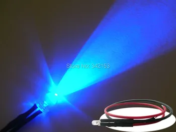 

200pcs 3mm Round Top Blue Prewired Led Pre-Wired resistors LED Light Lamp Bulb Cable DC12V