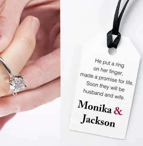 custom he put a ring on it wedding engagement party welcome gift Favor Tags bridal shower Bachelorette booking Cards | Дом и сад