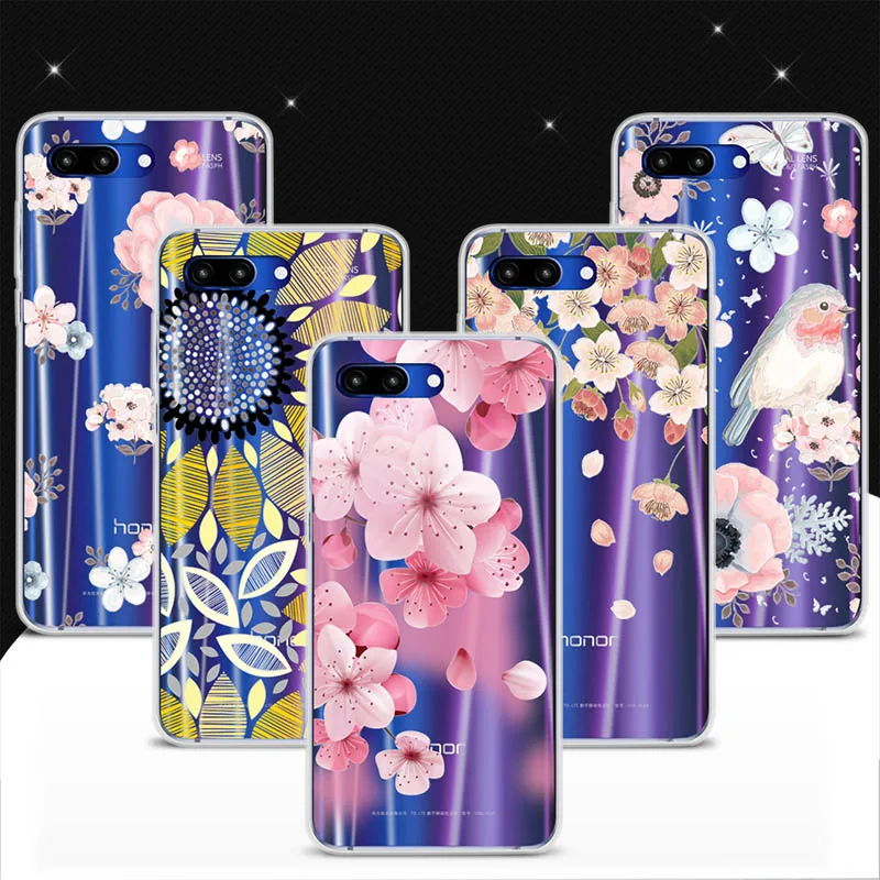 

Phone Cases For Huawei Honor 10 Case Cover Lace 3D Relief Soft Silicone Back Covers Coque For Huawei Honor10 Phone Shell Fundas