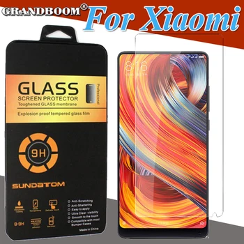 

100pcs Tempered Glass 9H Guard For Xiaomi Note Mix Max 3 F1 Play Go Screen Protector Toughened Protective Film With Acrylic Box
