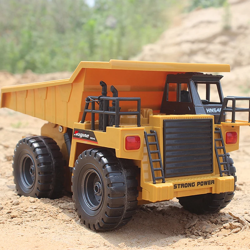 RC грузовик сплав самосвал наклонная тележка 2,4 г 4WD наконечник грузовик с дистанционным управлением шахтная машина грузовик электронная модель автомобиля хобби игрушки