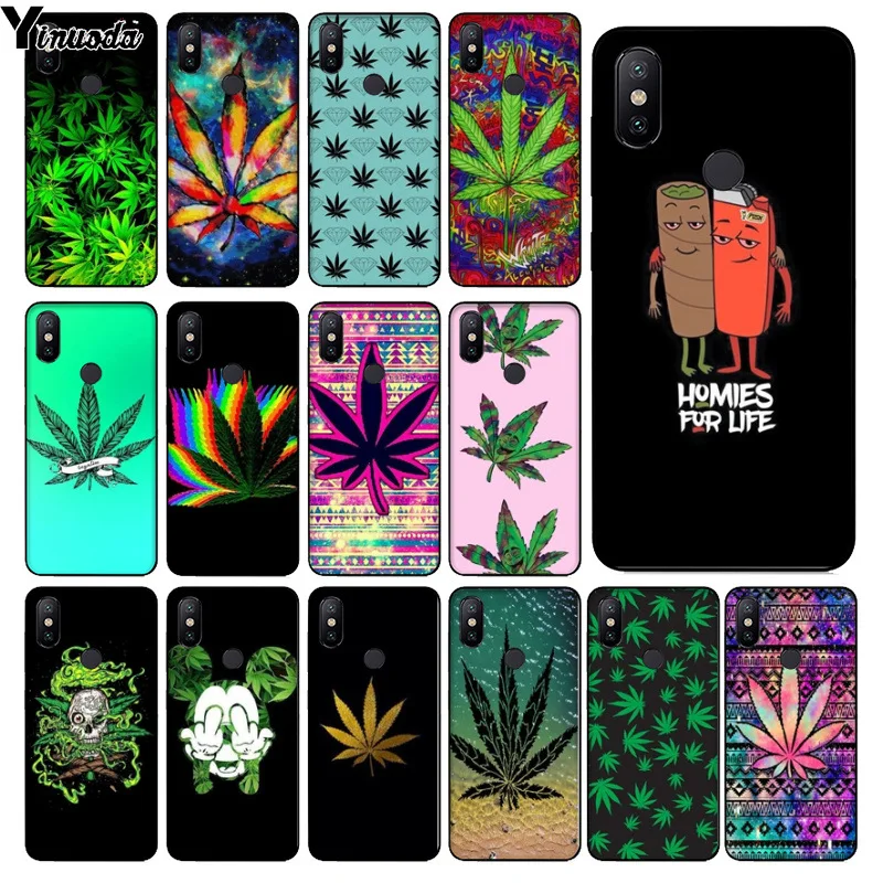 

Yinuoda Abstractionism Art high weed TPU black Phone Cover for xiaomi mi 6 8 se note2 3 mix2 redmi 5 5plus note 4 5 5 Cases