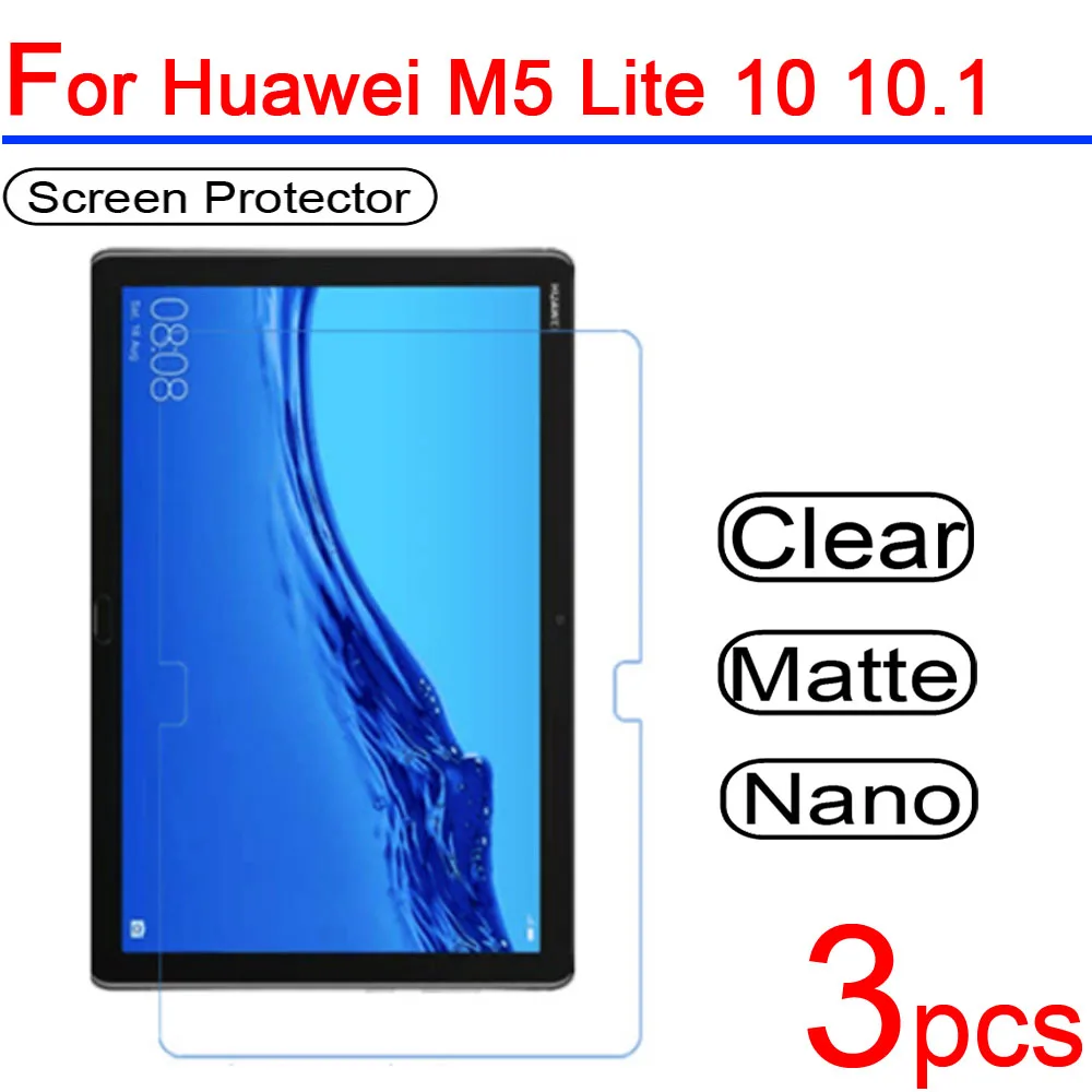 

3pcs Ultra Clear Soft LCD Screen Protector Guard Cover for Huawei Mediapad M5 lite 10 8.0 10.1 Wifi Tablet Protective Film