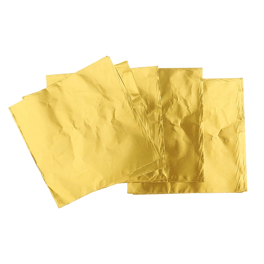 100Pcs Chocolate Candy Wrappers Aluminium Foil Paper Wrapping Papers Square Sweets Lolly Paper
