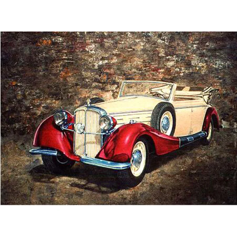 

Diamond Painting Full Square Daimond Painting"vintage Old Car" 5d Diamond Cross Stitch Embroidery Rhinestone Mosaic Art
