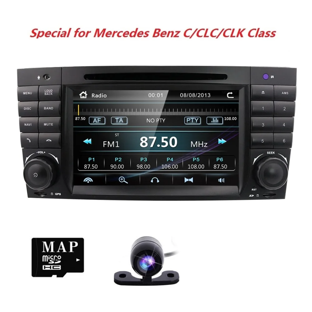 2 din радио автомобиля dvd плеер стерео аудио для Mercedes Benz c класс CLC W 203 CLK 209 2004 2005 2006