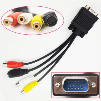 

Wholeslae VGA SVGA to S-VIDEO 3 RCA TV AV CONVERTER CABLE ADAPTER Lots1000